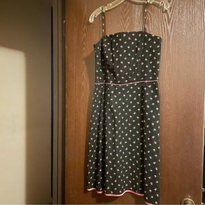 ABS Summer Dress, black with roses, Size 10